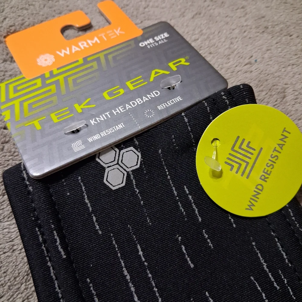 Tek Gear Fleece Lined Headband Warm Ear Warmer Wind Resistant NWT $16